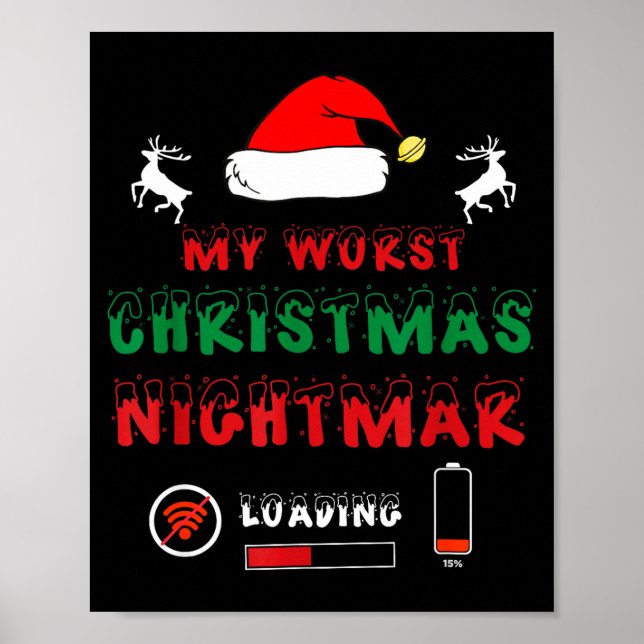 Póster Funny Christmas My Worst For Gamers  (Frente)