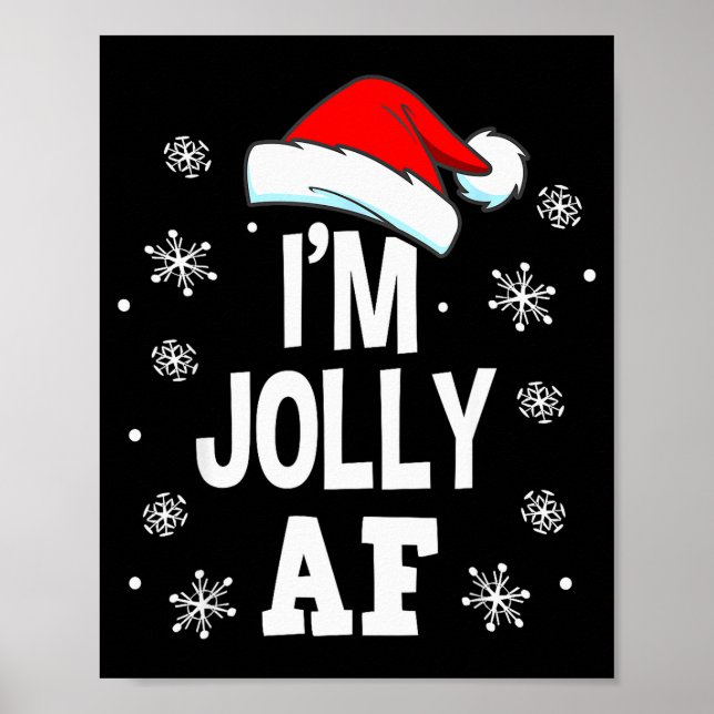 Póster Funny Christmas Naughty Adults Pajama, Santa I'm J (Frente)