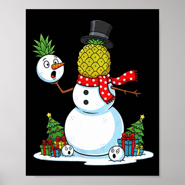 Póster Funny Christmas Ne Snowman Xmas Mens Womens Kids  (Frente)