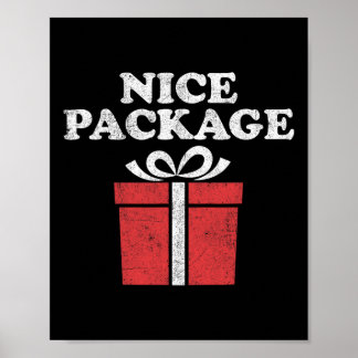 Póster Funny Christmas Nice Package Retro Ugly Party Adul