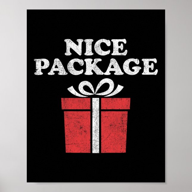 Póster Funny Christmas Nice Package Retro Ugly Party Adul (Frente)