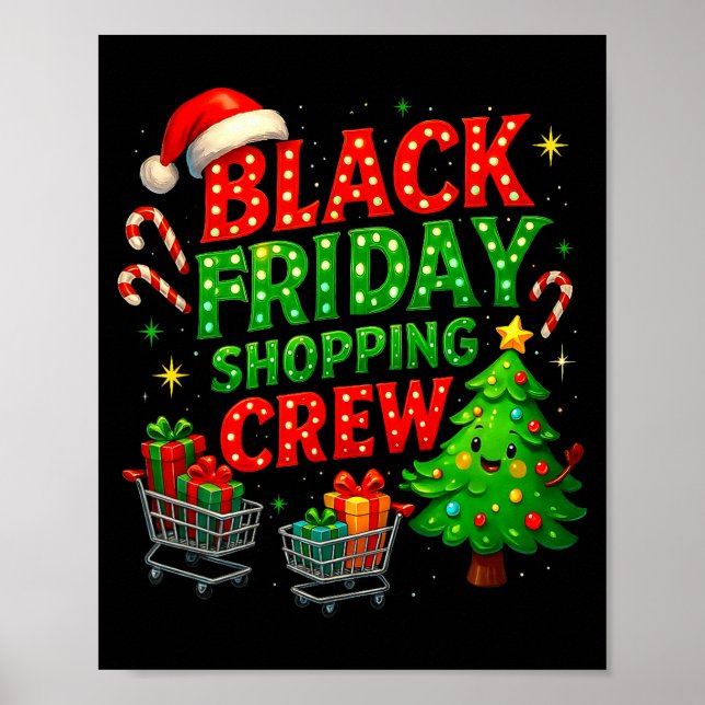 Póster Funny Christmas Shopng Crew  (Frente)