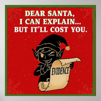 Póster funny christmas slogan design