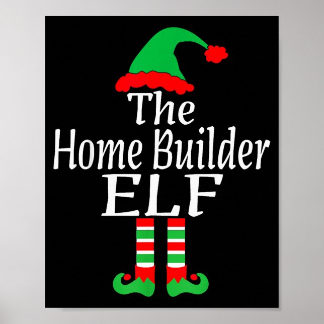Póster Funny Christmas The Home Builder Elf Developer Arc (Frente)