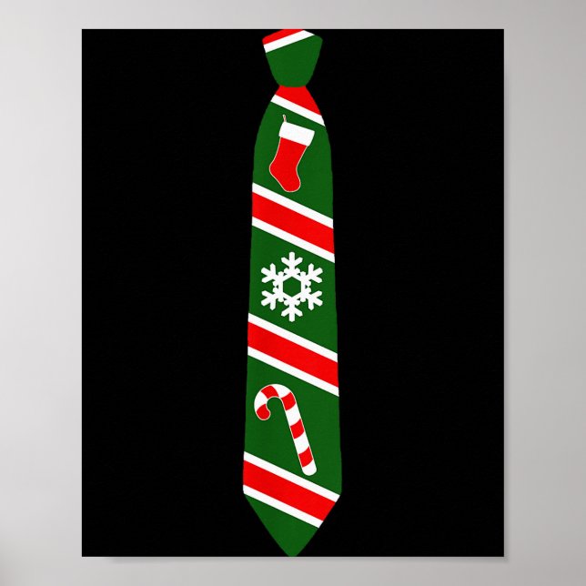 Póster Funny Christmas Tie - Holiday Tuxedo Fun Tee Desig (Frente)