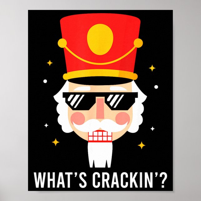 Póster Funny Christmas Whats Crackin Nutcracker Men Kids  (Frente)