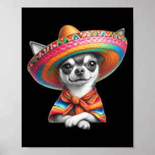 Póster Funny Cinco De Mayo Chihuahua Perro Lover
