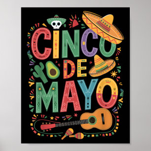 Póster Funny Cinco De Mayo Fiesta Fiesta Mexicano 5 De Ma