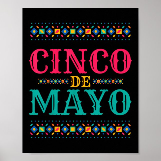 Póster Funny Cinco De Mayo Para Fiesta Mexicano (Frente)