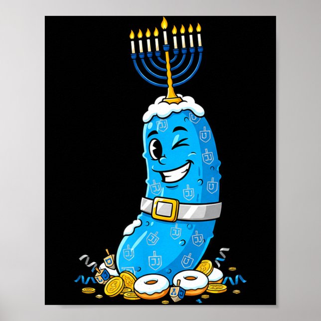 Póster Funny Ckle Dreidel Menorah Hanukkah Kids Womens Me (Frente)