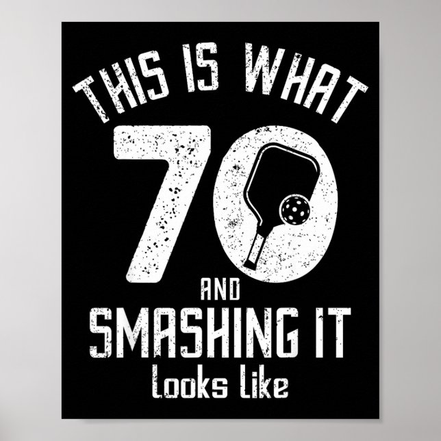 Póster Funny Ckleball 70th Birthday 70 Years Old Love Ckl (Frente)