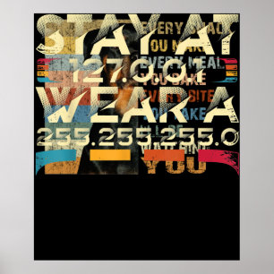 Póster Funny Coding Engineer Meme Stay At 127.0.0.1