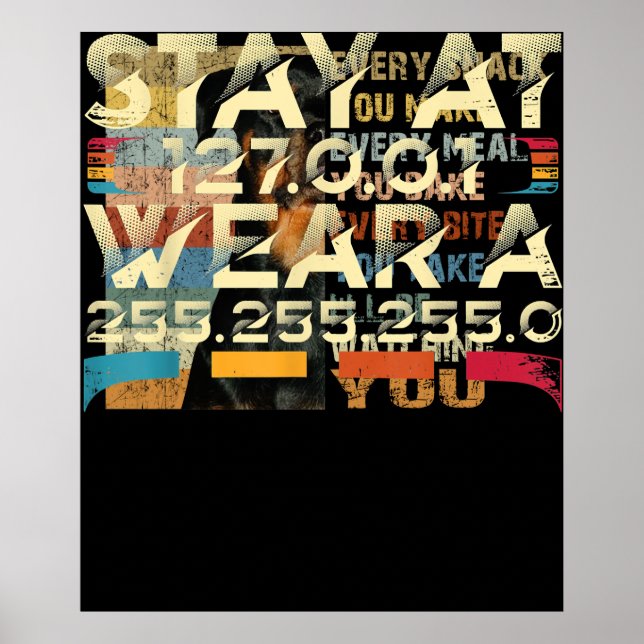 Póster Funny Coding Engineer Meme Stay At 127.0.0.1 (Frente)