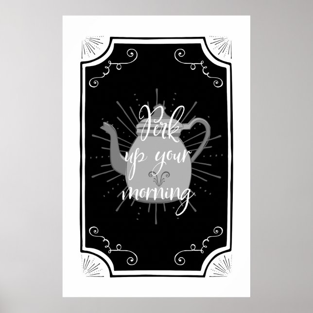 Póster Funny Coffee Rótulo (Frente)