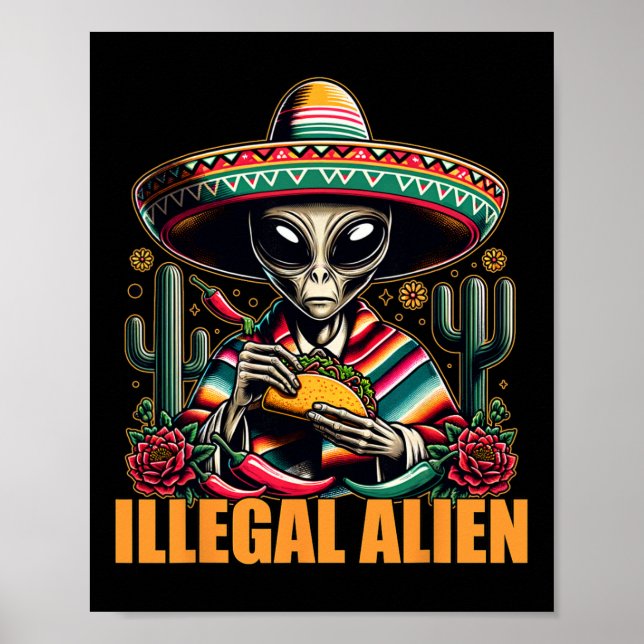 Póster Funny cómica ilegal de Cinco De Mayo Occidental Uf (Frente)