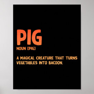 Póster Funny Con Art Para Hombres Mujeres Rbecuk Pork Bbq