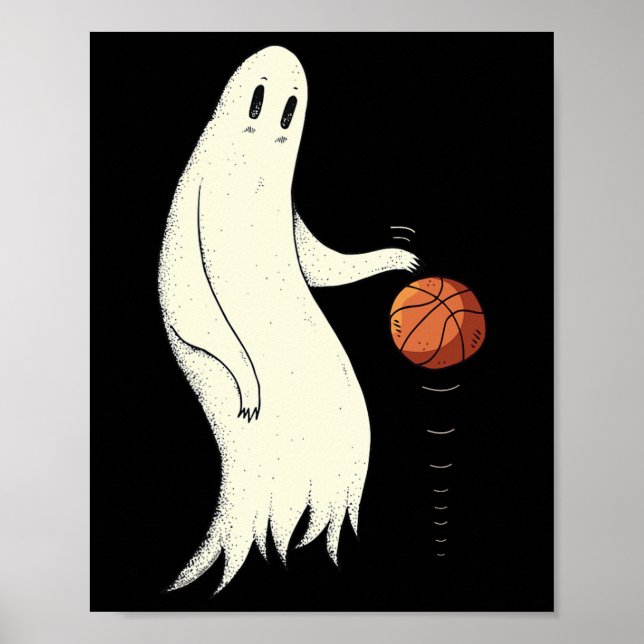 Póster Funny Cool Ghost Dribbling Sketll - Halloween Sket (Frente)