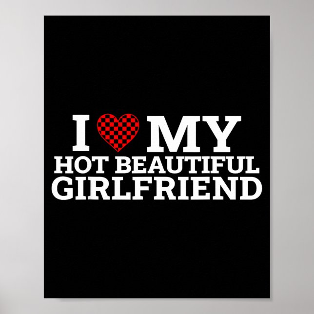 Póster Funny Couple Matching I Love My Hot Beautiful Girl (Frente)
