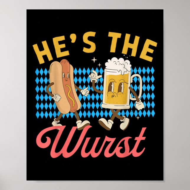 Póster Funny Couples Shes A Brat Hes The Wurst  (Frente)