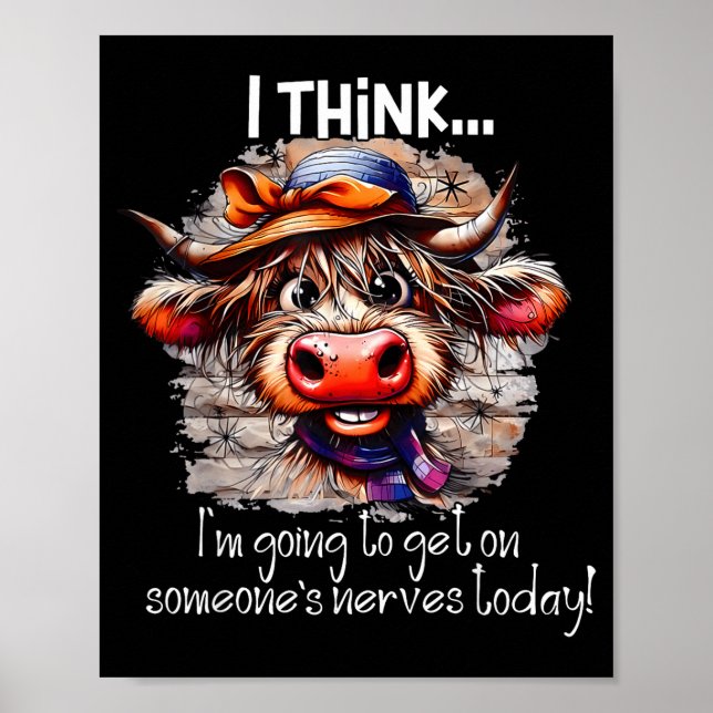 Póster Funny Cow I Think I'm Gonna Get On Someone's Nerve (Frente)