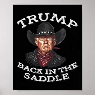 Póster Funny Cowboy Occidental Donald Trump Presidente Ee
