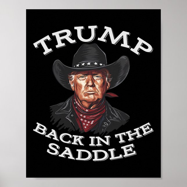 Póster Funny Cowboy Occidental Donald Trump Presidente Ee (Frente)