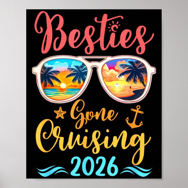 Póster Funny Cruising Friends Squad 2026 Ies Gone Cruisin (Frente)