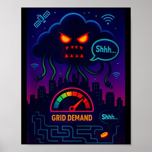 Póster Funny Crypto Energy Environmental Satire Gift Tank (Frente)