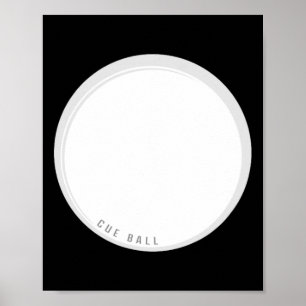 Póster Funny Cue Ll Billiards Main Ll