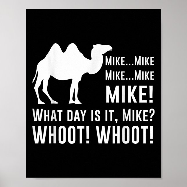 Póster Funny Cute Camel Quotes About Hump Day Funny Quote (Frente)