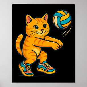 Póster Funny Cute jugador de voleibol Fan Tee Trainer T