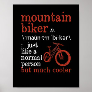 Póster Funny cycling MTB Downhill Biking Mountain