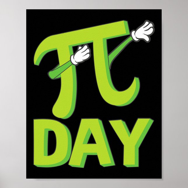 Póster Funny Dabbing Pi Day Fiesta (Frente)