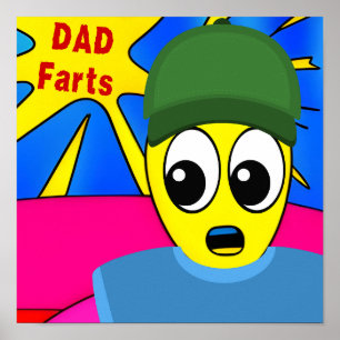 Póster Funny Dad Farts
