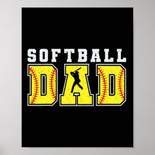 Póster Funny Dad Life Softll vende el día del abuelo