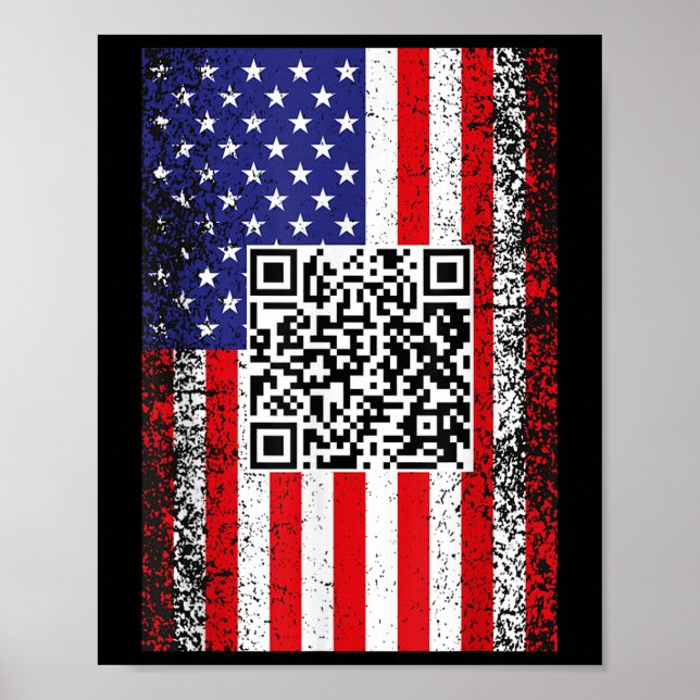 Póster Funny danza del presidente Qr Trump Code (Frente)