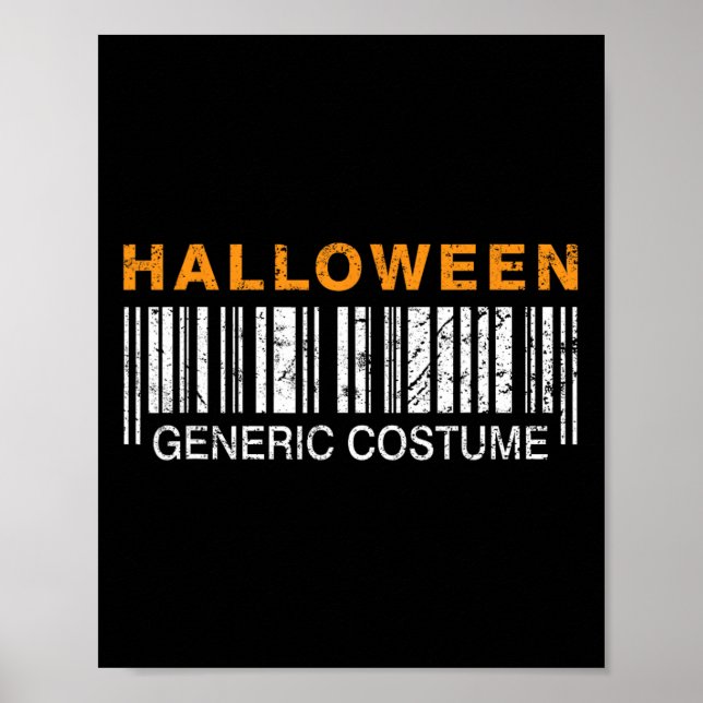 Póster Funny de disfraces genéricos de Halloween (Frente)