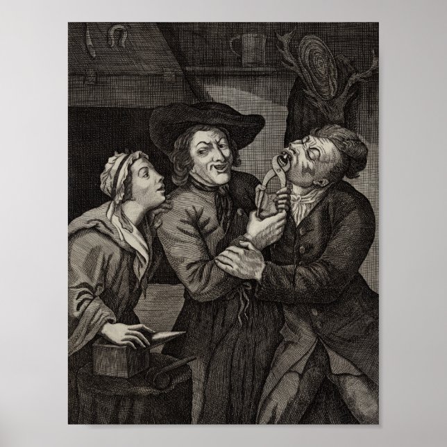 Póster Funny Dentist Office Antigüedad Dentista (Frente)