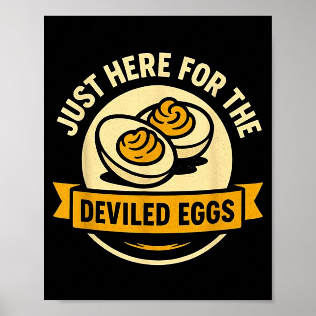 Póster Funny Deviled Eggs Thanksgiving Food Humor  (Frente)