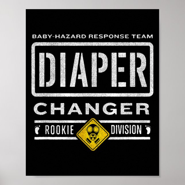 Póster Funny Diaper Changer Duty - Expecting Baby New Dad (Frente)