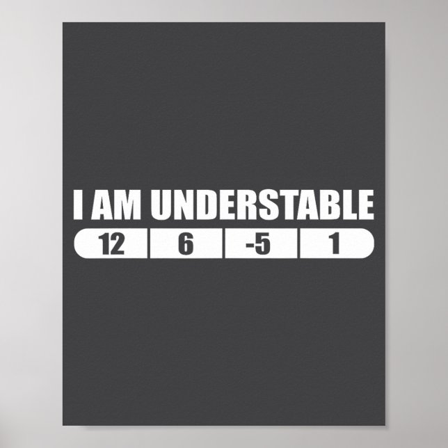 Póster Funny Disc Golf Quote Design, I Am Understable Fri (Frente)