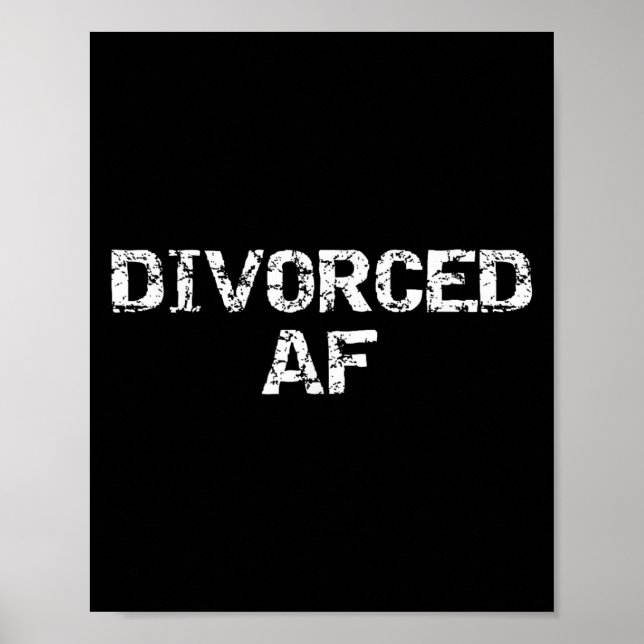 Póster Funny Divorce Gag Gift For Men Happy Celebration D (Frente)