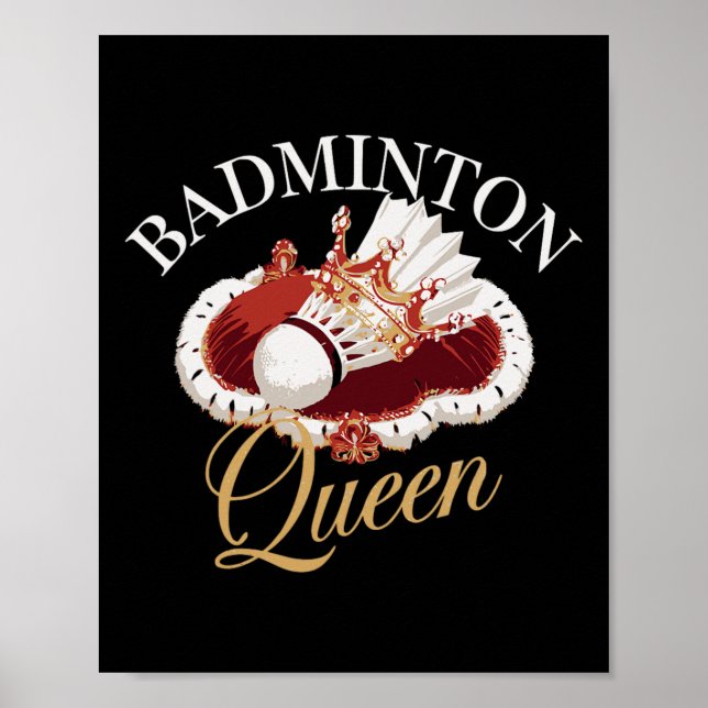 Póster Funny Dminton Player Love Shuttle Design 10 (Frente)