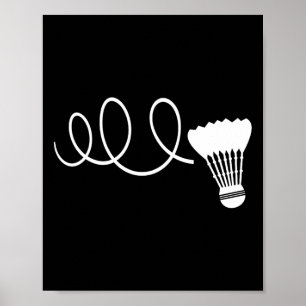 Póster Funny Dminton Player T Camisetas Shuttle Tee