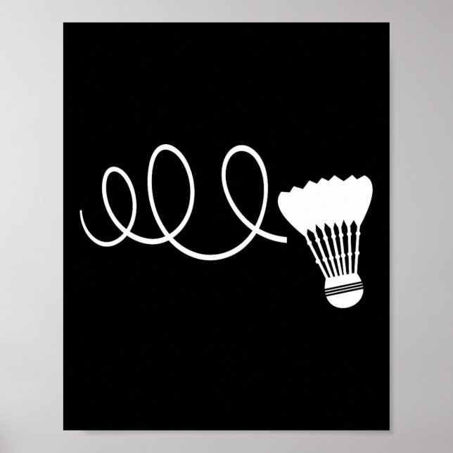 Póster Funny Dminton Player T Camisetas Shuttle Tee (Frente)