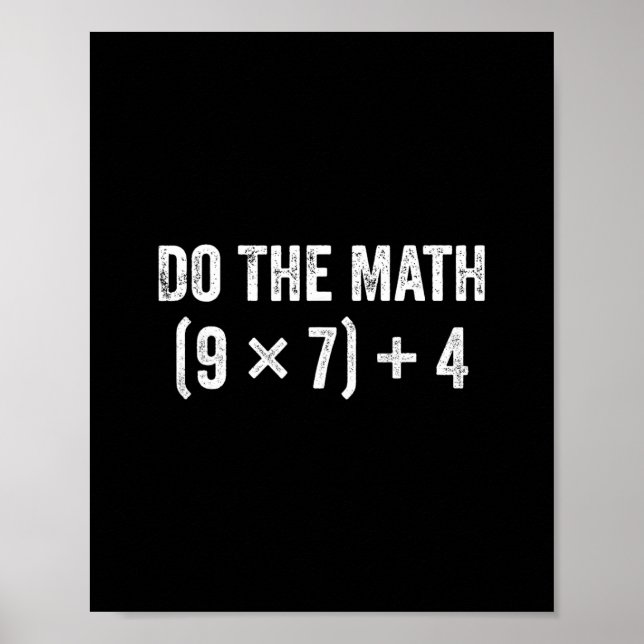 Póster Funny Do The Math 67 Meme  (Frente)