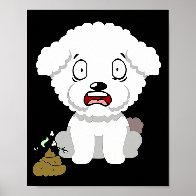 Póster Funny Dog Smells Stinky O O  (Frente)