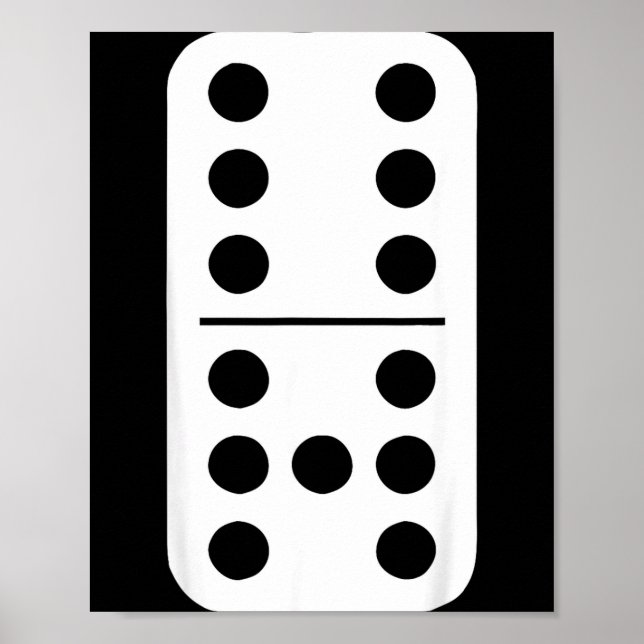 Póster Funny Domino Meme Six Seven Play Strategy Number H (Frente)