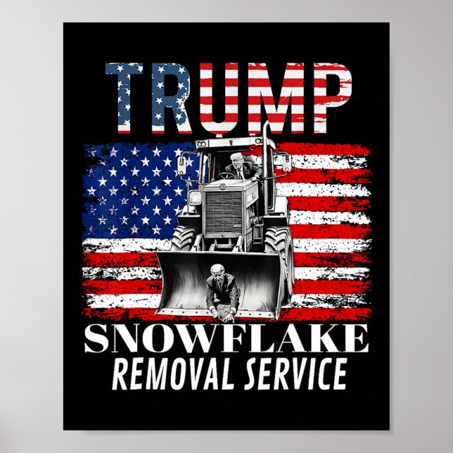 Póster Funny Donald Trump 2024, servicio de remoción de c (Frente)