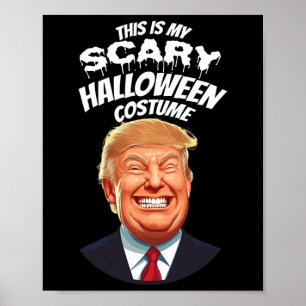 Póster Funny Donald Trump asusta a presidente de la masac